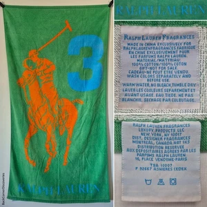 Ralph Lauren Fragrances Luxury Products 55"x29" BIG POLO PONY #3 Beach Towel - Picture 1 of 14