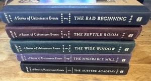 Eine Reihe unglücklicher Ereignisse Buch Lot 5 Vol. 1-5 Lemony Snicket First Ed HC - Bild 1 von 9