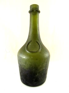 Antike grüne Glasflasche, 1800er Jahre - Bild 1 von 18