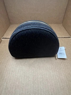 LOFT Joyería Accesorios Bolso Viaje Negro Metálico Brillo Bolsillos Cartera Foto 1 de 4