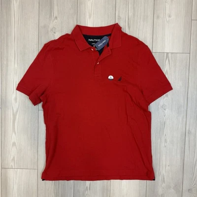 NWT Nautica Classic Fit Deck Polo KR8100 Red Size XL Short Sleeve - Image 1 of 4