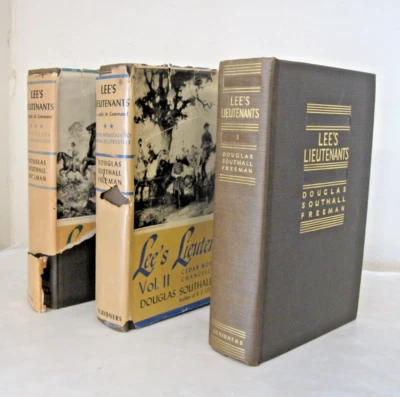 Volumes I,II,III  Lee's Lieutenants by Douglas Southall Freeman 1944, 1945 HC Foto 1 de 4