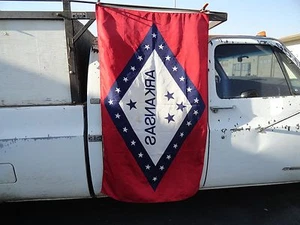 LARGE ARKANSAS MILITARY FLAG  - Picture 1 of 8