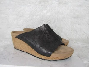 Birkenstock Papillio Namica Metallic Antique Black Wedge Heel Sandals Size 10 - Picture 1 of 10