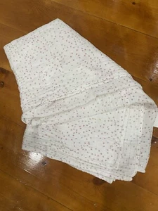 Aden Anais Patterned Baby Lightweight PINK Hearts Cotton Muslin Swaddle Blanket - Picture 1 of 5