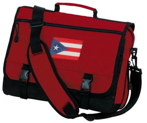 Puerto Rico Flag Messenger Bag Red BEST UNIQUE MESSENGER SCHOOL TRAVEL BAGS - Picture 1 of 3