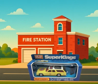 Matchbox Super Kings K-67 Amarillo Dodge Monaco Jefe de Bomberos Lesney 1979 Nuevo Raro Foto 1 de 4