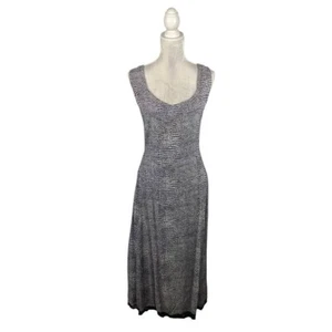 Olivia schwarz-weißes Schlupfkleid Krokodildruck Viskose Spitzensaum ärmellos S - Bild 1 von 10
