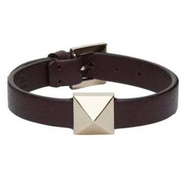 NUEVO Valentino Rockstud Pulsera Cuero Foto 1 de 4