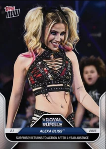 2025 Topps NOW WWE 2.1.25 Royal Rumble Returns After 2 Years ALEXA BLISS Digital - Foto 1 di 1