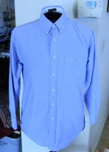 RALPH LAUREN CHAPS OXFORD BUTTON DOWN MEN'S BLUE L/S SHIRT 15 32-33 Sz M - Picture 1 of 5