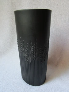 Rosenthal Tauperle Wirkkala Design Vase Porzellaine noire oval 20x9,5x7,5cm TOP - Picture 1 of 9