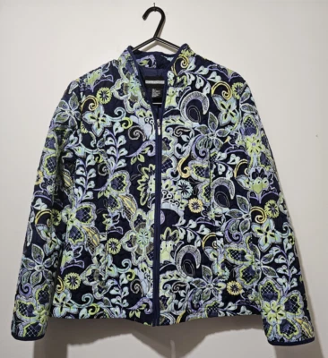 Requisitos Chaqueta Acolchada Talla Grande Estampado Completo Multicolor Floral Cremallera Frontal Foto 1 de 4