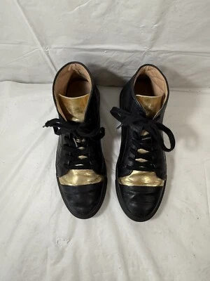 Thakoon Addition Zapatillas Cuero Negro y Dorado Talla 9.5 Foto 1 de 4