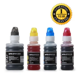 Botellas de tinta EcoTank T512 compatibles con 4 piezas para Epson ET3700 ET2750 ET2700 ET4750 - Imagen 1 de 7
