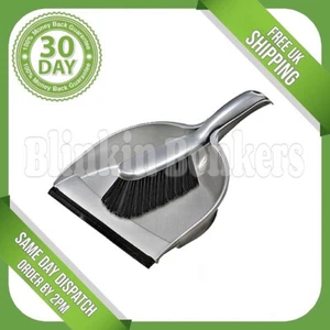 DUSTPAN AND BRUSH LIGHT WEIGHT DUST PAN SET HOME CLEANING SUPPLIES RUBBER SCOOP - Picture 1 of 4