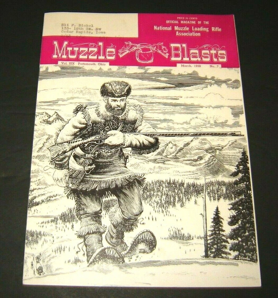 Muzzle Blasts Magazine March 1958 Muzzle Loading Riffle Association GUNS - Image 1 of 1