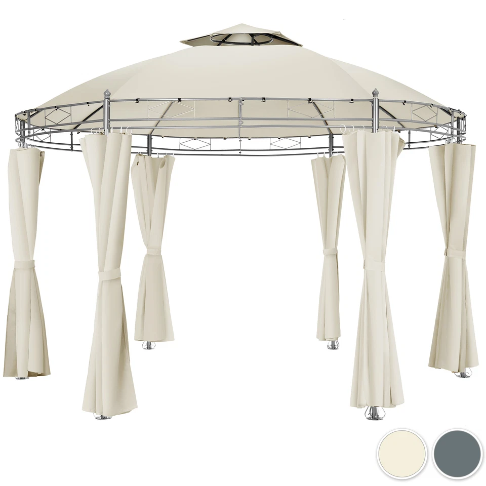 Gazebo Giardino Parti Laterali Padiglione Tenda Festa Party Eventi 350cm Nuovo - Immagine 1 di 1