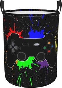 62l Round Laundry Hamper Game Joystick Storage Basket 62L, #03 - Picture 1 of 8