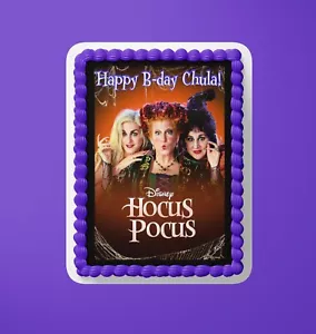 Hocus Pocus edible image/birthday cake topper/ 1/4 topper - Picture 1 of 1