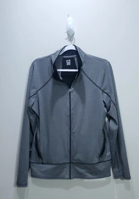 C9 Champion Jacket Women XLarge Long Sleeve Vneck Zip Sweater Gray Running Sport - Image 1 of 4