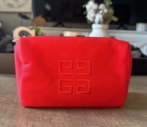 Givenchy Parfums Red Makeup Cosmetic Bag Pouch NEW - Picture 1 of 5