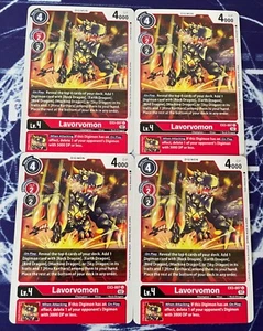 x4 Lavorvomon EX3-007 U Juego Digimon TCG Rugido Draconico - Imagen 1 de 1