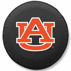 Auburn University Tire Cover with Tigers Logo on Black Vinyl - Picture 1 of 3