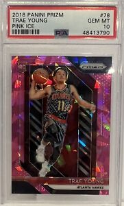Trae Young 2018 Panini Prizm Pink Ice #78 Rookie RC PSA 10 Gem Mint