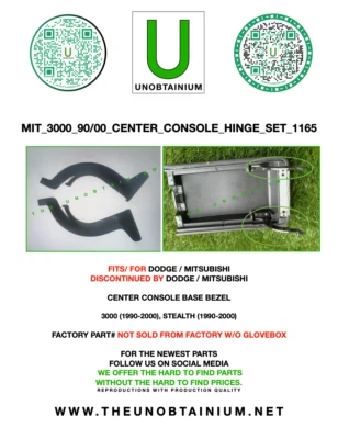JUEGO DE BISAGRAS PARA GUANTERA DODGE STEALTH PARA MITSUBISHI 3000GT / Foto 1 de 4