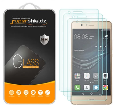 3X Supershieldz for Huawei P9 Lite Tempered Glass Screen Protector Saver - Image 1 of 4