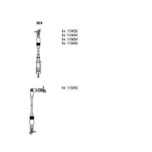 924 BREMI IGNITION CABLE KIT FOR SEAT VW - Picture 1 of 6