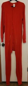 Indera Union Suit Size Large Tall 100% Cotton Red Classic Rib Knit Full Cut NEW - Picture 1 of 13