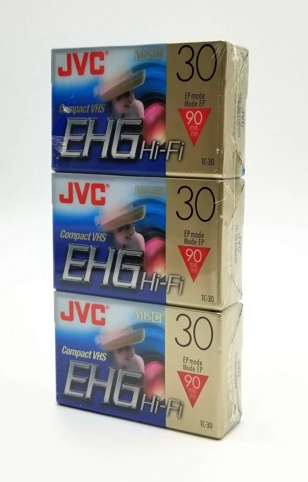JVC EHG Hi-fi Compact VHS Camcorder Tape Tc-30 SP 30 EP 90 Minutes