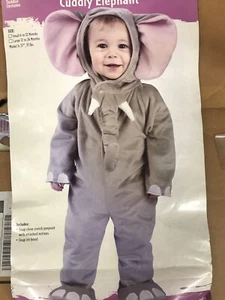 Cuddly Elephant Baby Infant Animal Costume Too Cute Halloween - Picture 1 of 3