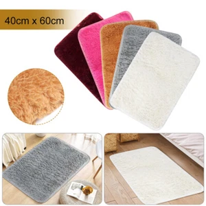 40*60cm Household Floor Mat Non-Slip Washable Fluffy Door Mat Soft Rug Foot Pad - Picture 1 of 4