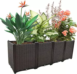 Large Planters for Outdoor Plants Pots Elevated Garden Boxes Raised Garden Bed G - Picture 1 of 6