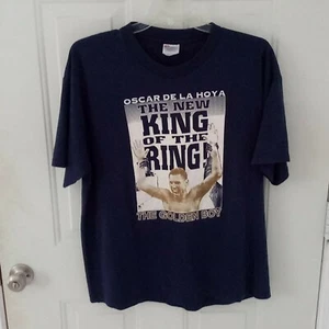 OSCAR DE LA HOYA seltenes T-Shirt GOLDEN BOY Vintage (XLARGE) (BLAU) KOSTENLOSER VERSAND - Bild 1 von 8