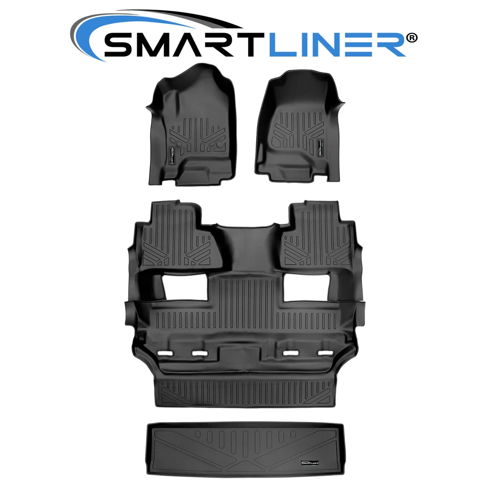 SMARTLINER Custom Fit Floor Mats Cargo Liner 2015-2020 Chevy Tahoe Crew Cab - Imagem 1 de 4