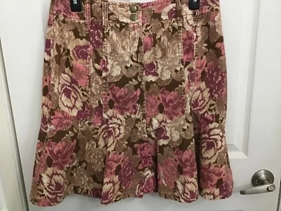 Ann Taylor Loft 女式灯芯绒花卉裙 8 码 — 第 1/4 张图片