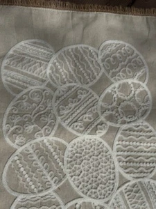 The Farmhouse Rachel Ashwell LONG Easter Eggs Table Runner beige Boho Spring - Picture 1 of 6