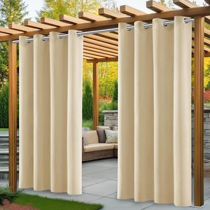 Tende Da Esterno, 2 Pezzi Tende per Gazebo Antipioggia Con Anelli, Tenda per Est - Foto 1 di 12