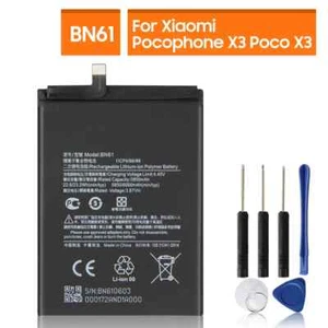 Batería de repuesto para teléfono Xiaomi Pocophone X3 Poco X3 BN61 6000mAh - Imagen 1 de 6
