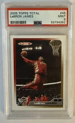 2005 LeBron James Topps Total #45 PSA 9 Mint Graded Basketball Card - Image 1 of 2