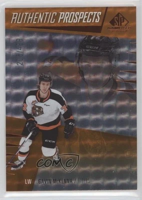 2023 SP Game Used CHL Edition Orange Patterned Foilboard /499 Gavin Mckenna #44 - Image 1 of 2