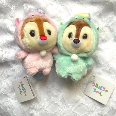 Set of 2 Disney Chip & Dale Urupocha chan Chip'n Dale Collection Small Plush New - Image 1 of 4