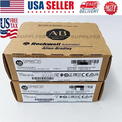New Allen Bradley 1769-IA16 SER A CompactLogix 16 Pt 120VAC D/I Module AB US - Image 1 of 3