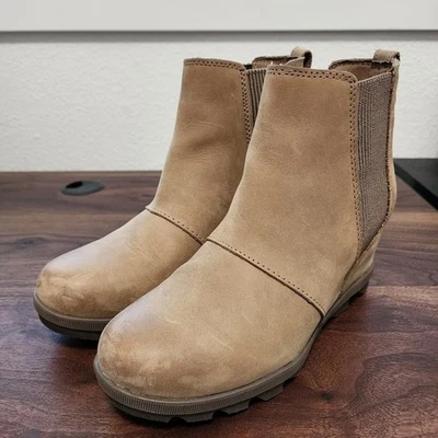 Сапоги челси Sorel Joan of Arctic на танкетке II желтовато-коричневые - Изображение 1 из 4