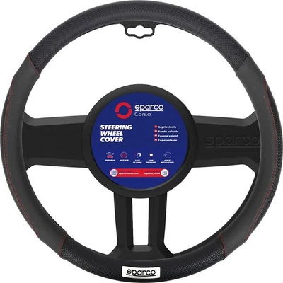 Coprivolante SPC1113 auto universale nero con dettagli traforatiSparco - Immagine 1 di 2