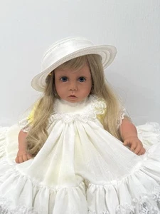 Pat Secrist 1994 Lifelike Blond/blue Eyed Weighted Vinyl Lil Dolly 22”Oops Doll - Picture 1 of 24